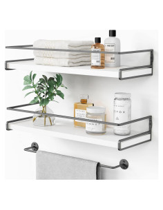 Estantes Flotantes Forbena para Baño sobre Inodoro, Juego de 2