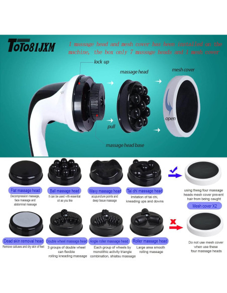 Masajeador de Celulitis TOTO81JXM 8 Cabezas Drenaje Linfático