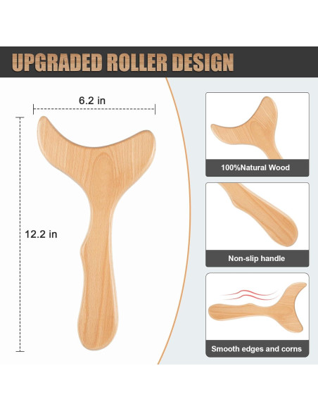 Masajeador de Madera KintKita para Drenaje Linfático