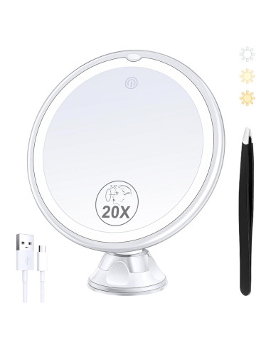 Espejo de Aumento B Beauty Planet 20X con Luz LED 34
