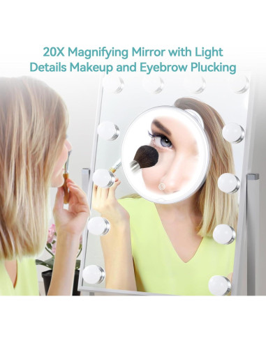 Espejo de Aumento B Beauty Planet 20X con Luz LED 34