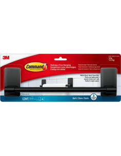 Barra de Toalla Command Negra Mate 22.86 cm Resistente Agua 2