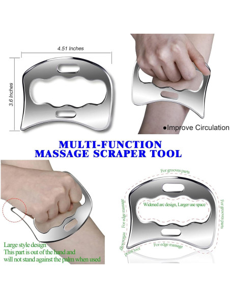 Juego de Herramientas de Masaje BYYDDIY 3 en 1 Acero Inoxidable