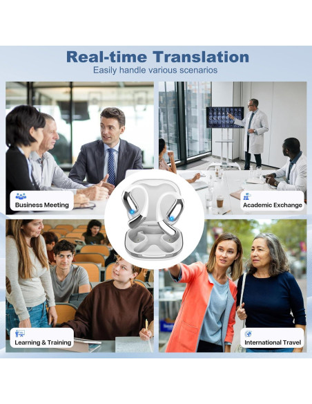 Auriculares Traductores AI KingAnDa Inalámbricos 144 Idiomas