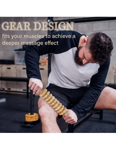 Rodillo de masaje Liitrton de madera para músculos y celulitis