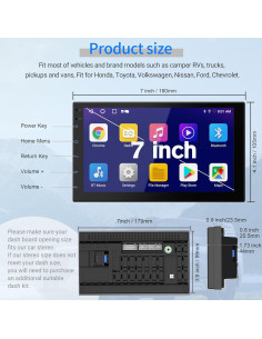 Estéreo de Coche Doble Din Haudio CVD7621-AJ Pantalla 7" 2