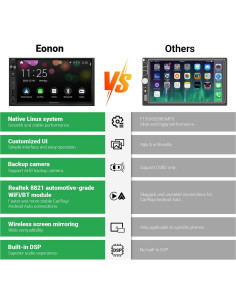 Eonon Estéreo Doble Din 7'' CarPlay Android Auto X3 2