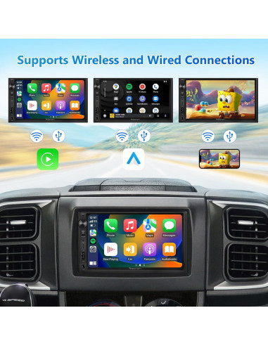 Eonon Estéreo Doble Din 7'' CarPlay Android Auto X3