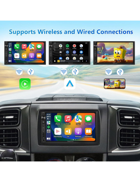 Eonon Estéreo Doble Din 7'' CarPlay Android Auto X3