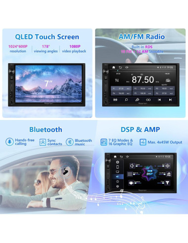 Eonon Estéreo Doble Din 7'' CarPlay Android Auto X3