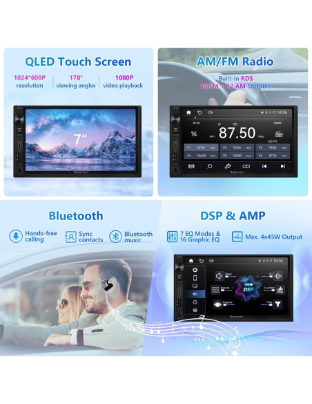 Eonon Estéreo Doble Din 7'' CarPlay Android Auto X3