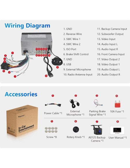 Eonon Estéreo Doble Din 7'' CarPlay Android Auto X3