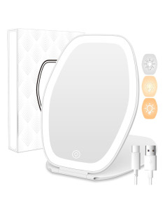 Espejo de Maquillaje COSYGLOW Hexagonal con Luz LED 3 Colores