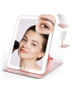 Espejo de Maquillaje Mocado Plegable Triple con Luz LED