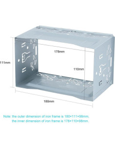 Jaula Universal Doble DIN Sound-Way con Marco de Metal 2