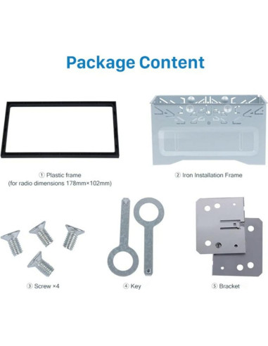 Jaula Universal Doble DIN Sound-Way con Marco de Metal