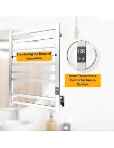 Calentador de Toallas Peaktrivol 8-Bar Acero Inoxidable 304 2