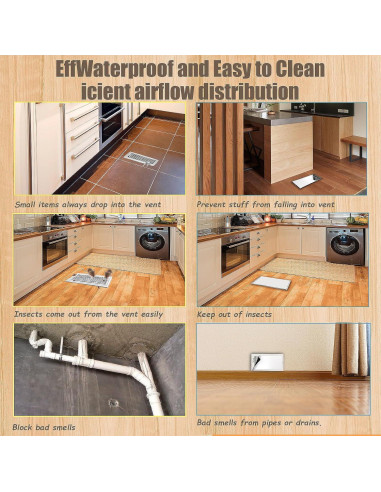 Cubiertas de Ventilación Magnéticas HIDAMAZY 10.16x30.48cm - Paquete de 6