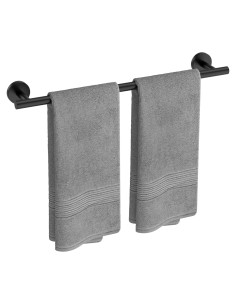 Barra de Toalla Negra Mate USHOWER 66 cm Acero Inoxidable