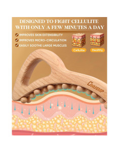 Masajeador de Madera ONUEMP para Celulitis y Drenaje 2