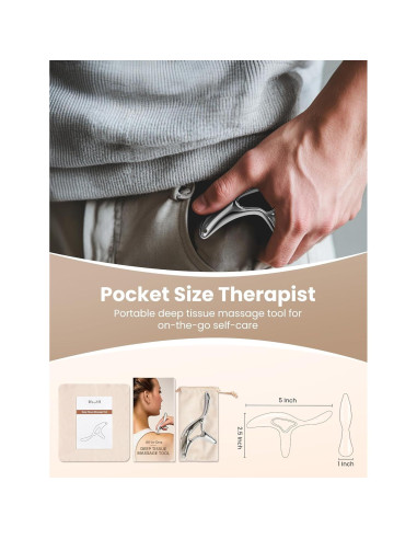 Herramienta de Masaje Lifechill Gua Sha 12.7x6.35cm