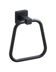 Anillo de Toalla Bluebyrne Negro Mate Acero Inoxidable