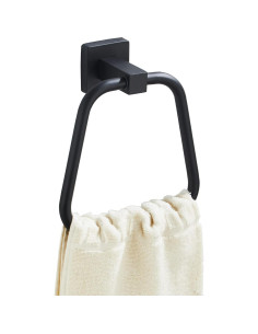 Anillo de Toalla Bluebyrne Negro Mate Acero Inoxidable 2