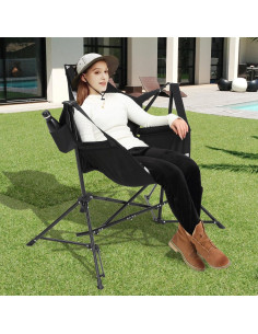 Silla de Camping Plegable Villeston - Juego de 2 Adultos Negro 2