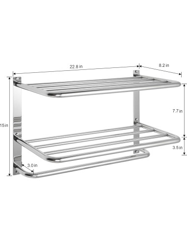 Soporte para Toallas DEWVIE 3 Niveles Acero Inoxidable