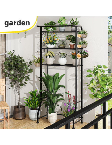 Estante de baño Simple Trending 3 niveles negro ahorrador de espacio