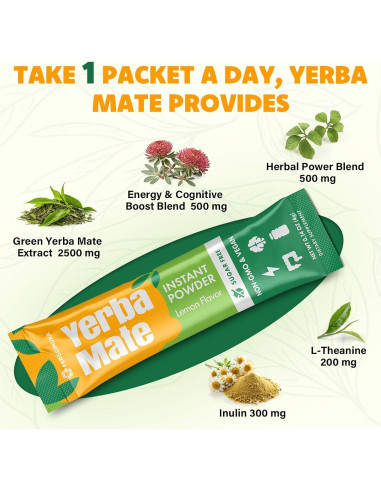 Yerba Mate Instantáneo Fergomuka 4000mg - 30 Paquetes Sin Azúcar