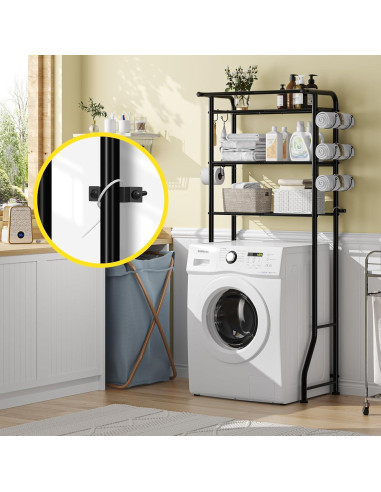 Estante de baño Simple Trending 3 niveles negro ahorrador de espacio