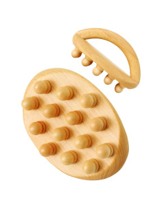 Cepillo de Masaje de Madera AiRelax para Drenaje Linfático