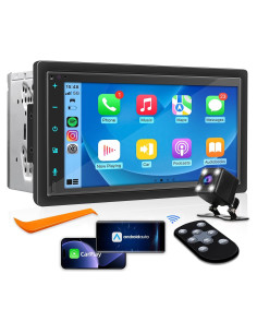 Estéreo de coche Double Din aboutBit 7" CarPlay Bluetooth