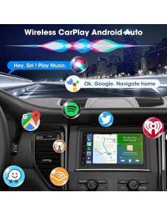 Estéreo de coche Double Din aboutBit 7" CarPlay Bluetooth 2