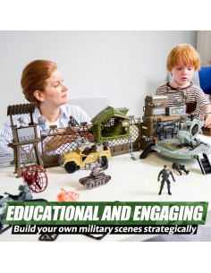 Set de Juguetes Militares Syncfun con Helicóptero y Figuras 2