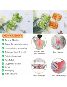Rodillo de Masaje Bolithui 20 Rodillos Ergonómico Verde 2
