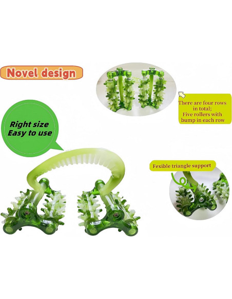 Rodillo de Masaje Bolithui 20 Rodillos Ergonómico Verde