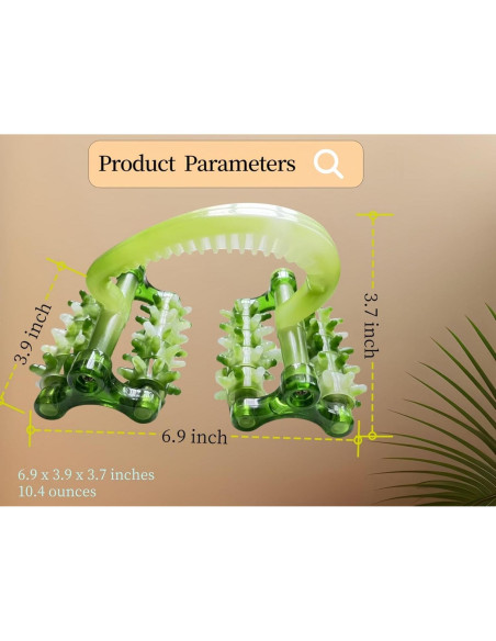 Rodillo de Masaje Bolithui 20 Rodillos Ergonómico Verde