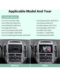 Radio Android 13 EKAT 7" para Ford F150 F250 F350 2