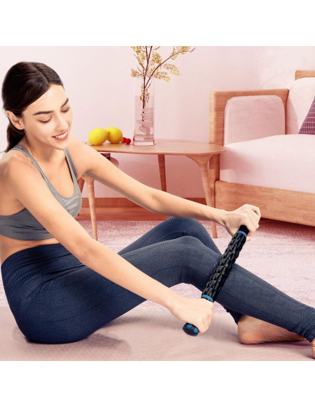 Bastón de Masaje Yansyi - Rodillo Muscular Azul 44x4 cm