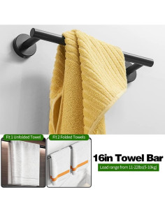 Juego de Accesorios de Baño RUBY.Q 10 Piezas Negro Mate 2