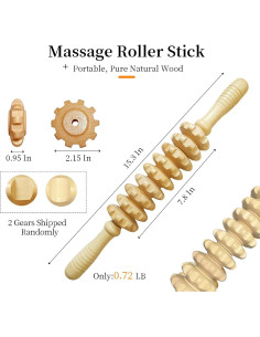 Rodillo de Madera Apoi1 para Masaje y Drenaje Linfático 2