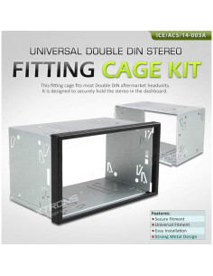 Soporte Estéreo Doble Din XTRONS 182x101 mm Universal 2