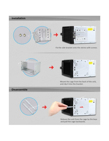 Soporte Estéreo Doble Din XTRONS 182x101 mm Universal