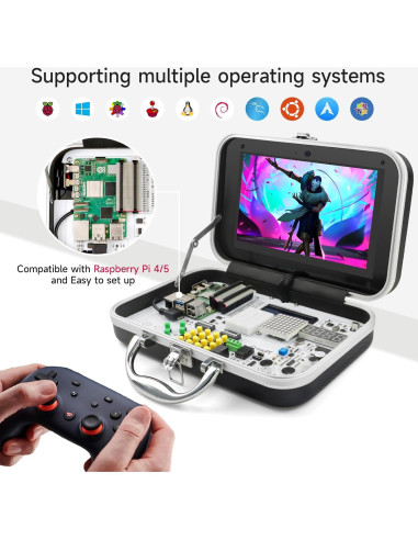 Kit Educativo ELECROW para Raspberry Pi 5 8GB con Pantalla 9"