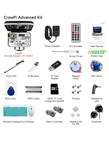 Kit Educativo ELECROW para Raspberry Pi 5 8GB con Pantalla 9"
