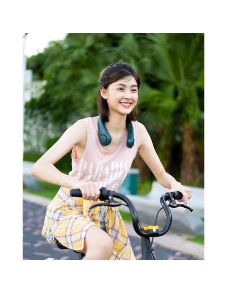 Ventilador de Cuello JISULIFE FA12B Portátil 3 Velocidades Verde