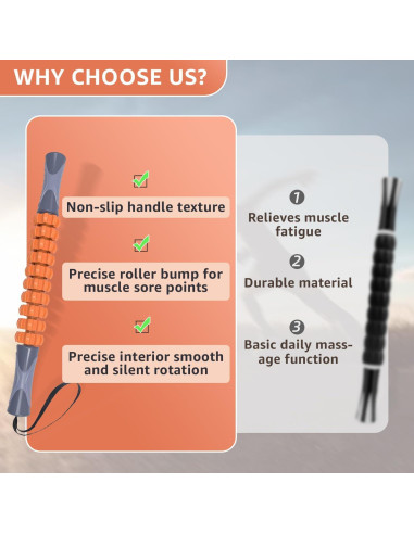 Rodillo Muscular Kamileo BD17252 Alivio Dolor y Tensión