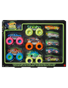 Hot Wheels Camiones Monstruo 10-Pack Brillan en la Oscuridad
